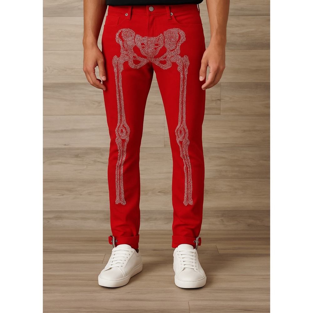 NWT Guapi "Dead or Alive" Skeleton Pants‎ Red No 5 out of 100 Size 30 $220